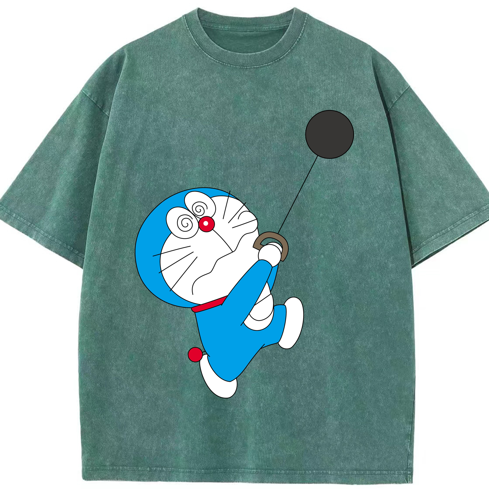 （画像用） ドラえもん Doraemon 綿100% ヴィンテージ風 半袖Tシャツ（フロントプリント）